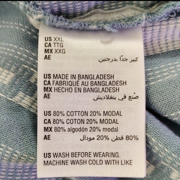 1132 Style & Co blue & white square neck tie front blouse XXL - Picture 8 of 10